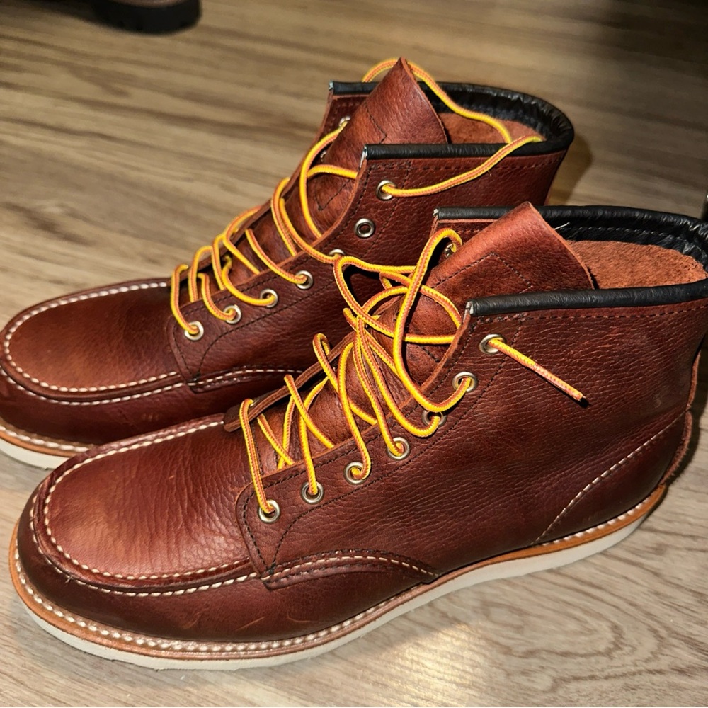 Red Wing Brown Leather Moc-Toe Boots